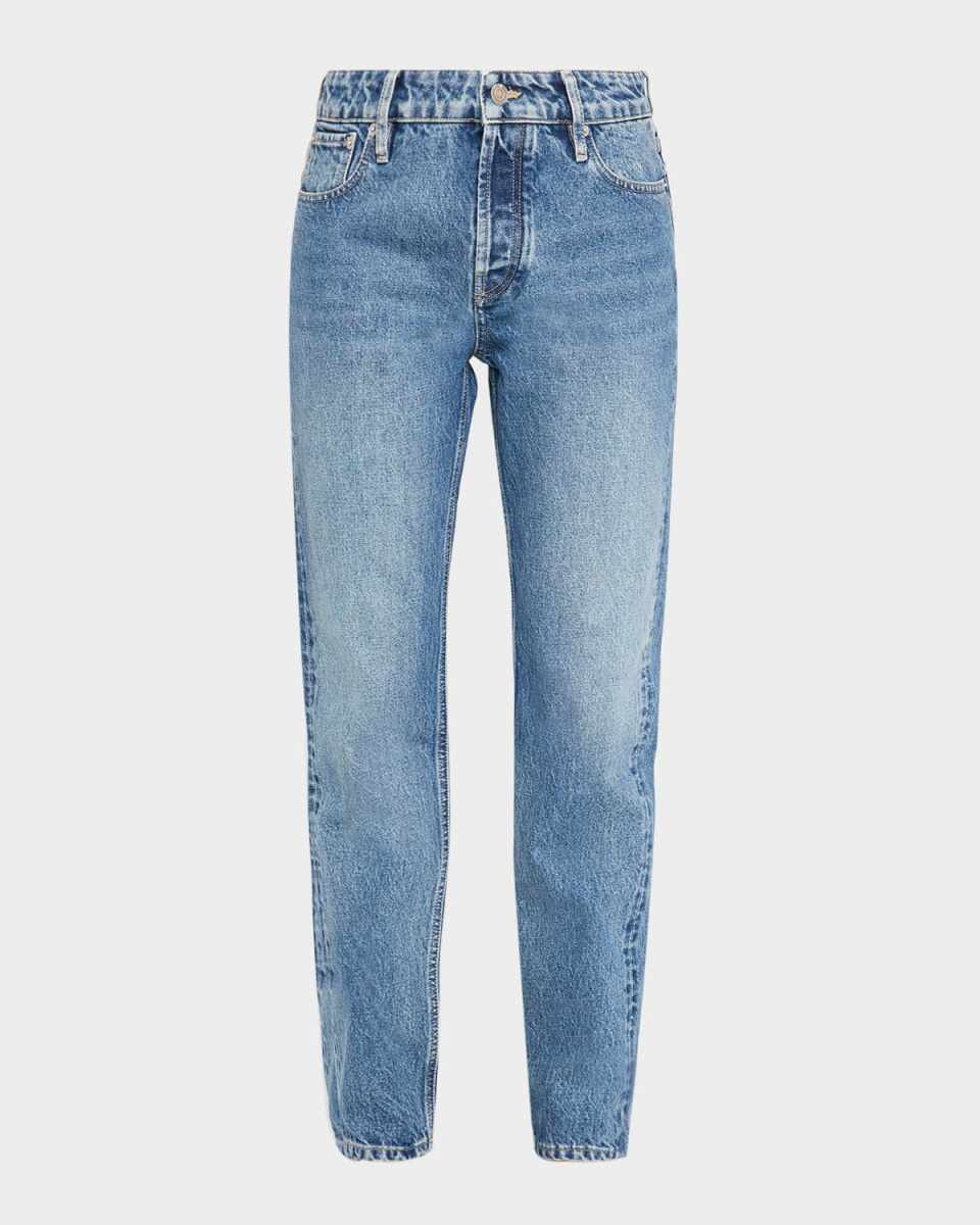 Ocean Blue Denim Straight-Leg Ankle Jeans